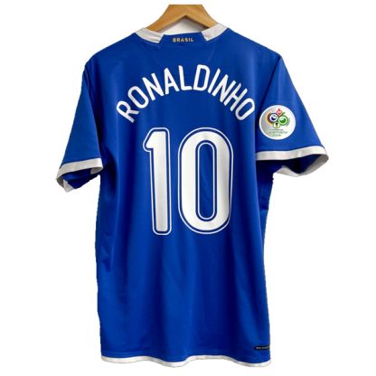 Brazil Away Ronaldinho 10 Retro Jersey 2006