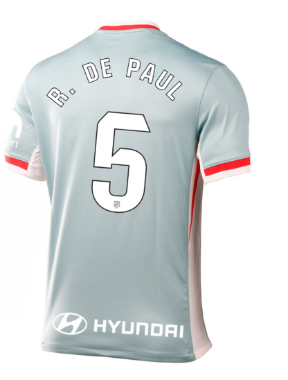 Atletico Madrid Away R. DE PAUL 5 Laliga Jersey 24-25