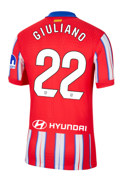 Atletico Madrid Home GIULIANO 22 Laliga Jersey 24-25