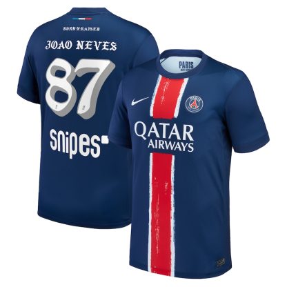 PSG Home João Neves 87 Born x Raised Jersey 24-25