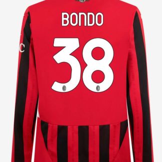 AC Milan Home Long Sleeve Bondo 38 Serie A Jersey 24-25