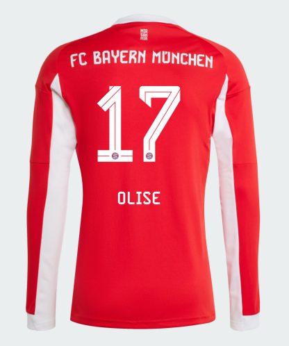 Bayern Munich Home Olise 17 Long Sleeve Jersey 25-26