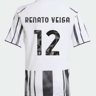 Juventus Home RENATO VEIGA 12 Jeep Sponsor Jersey 25-26
