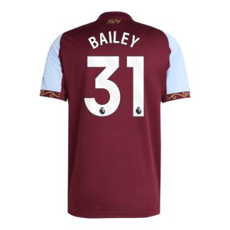 Aston Villa Home BAILEY 31 Jersey 25-26