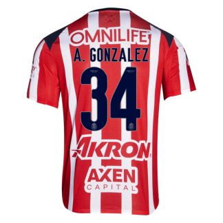 Chivas Home A. GONZALEZ 34 Jersey 25-26