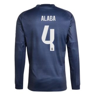 Real Madrid Away ALABA 4 Long Sleeve Jersey 25-26