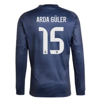Real Madrid Away ARDA GÜLER 15 Long Sleeve Jersey 25-26