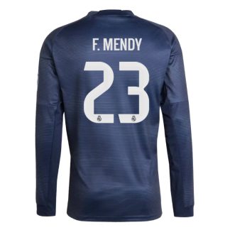 Real Madrid Away F. MENDY 23 Long Sleeve Jersey 25-26