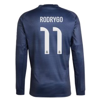 Real Madrid Away RODRYGO 11 Long Sleeve Jersey 25-26
