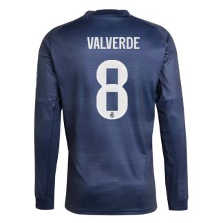 Real Madrid Away VALVERDE 8 Long Sleeve Jersey 25-26