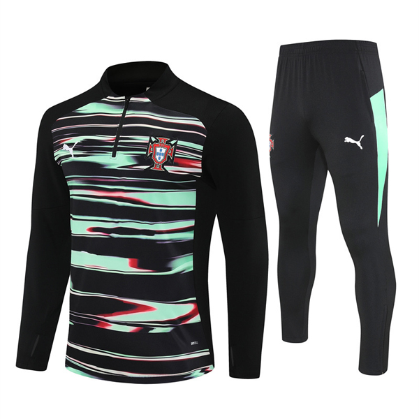 25-26 Portugal Black Green Training Suit Kit
