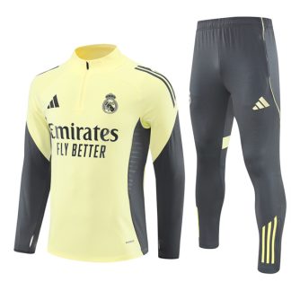25-26 Real Madrid Yellow Training Suit Kit