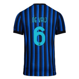 Inter Milan Home DE VRIJ 6 Jersey 25-26 (Player Version)