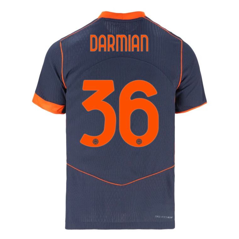 Inter Milan Third DARMIAN 36 Jersey 25-26 (Player Version)