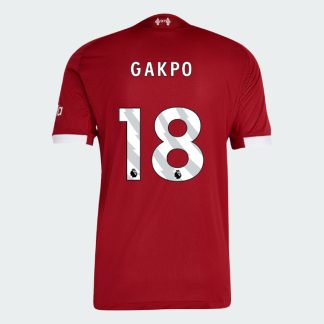 Liverpool Home GAKPO 18 Jersey 25-26 (Player Version)