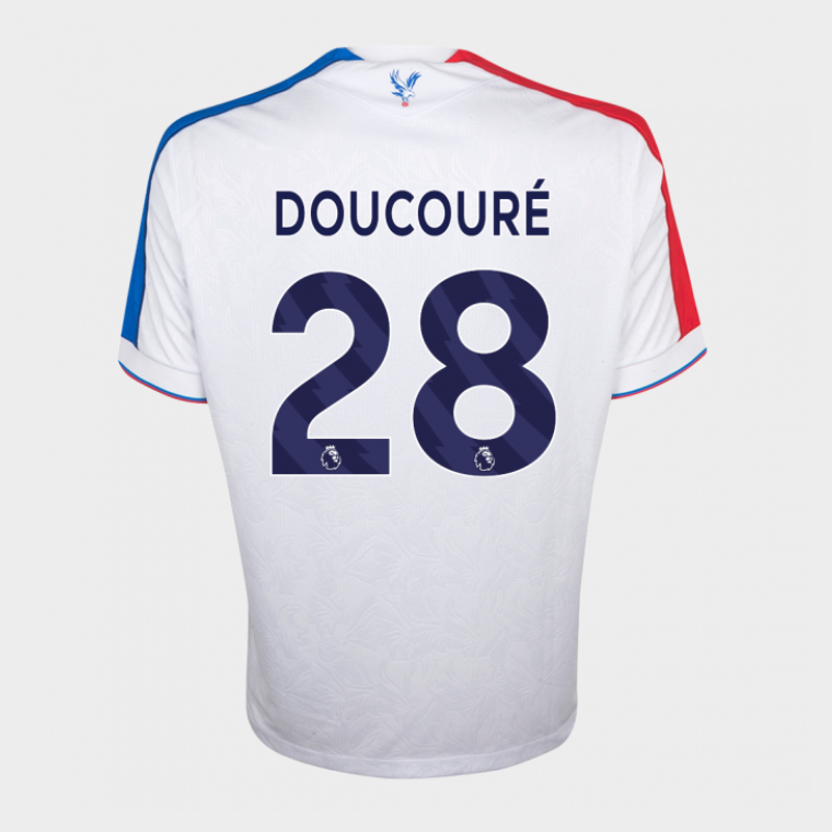 Crystal Palace Third DOUCOURÉ 28 Eagle White Jersey 25-26