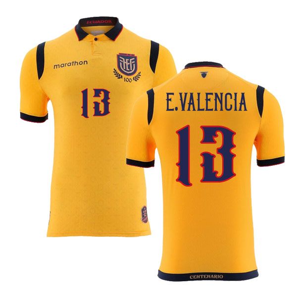 Ecuador Home E. Valencia 13 Jersey 25-26