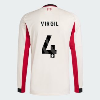 Liverpool Away Long Sleeve VIRGIL 4 Jersey 25-26