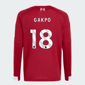 Liverpool Home Long Sleeve GAKPO 18 Jersey 25-26
