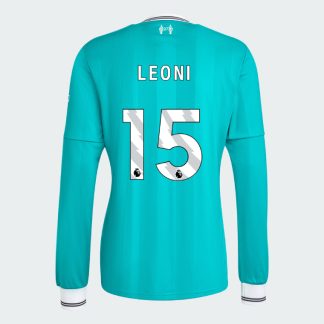 Liverpool Third Long Sleeve LEONI 15 Jersey 25-26