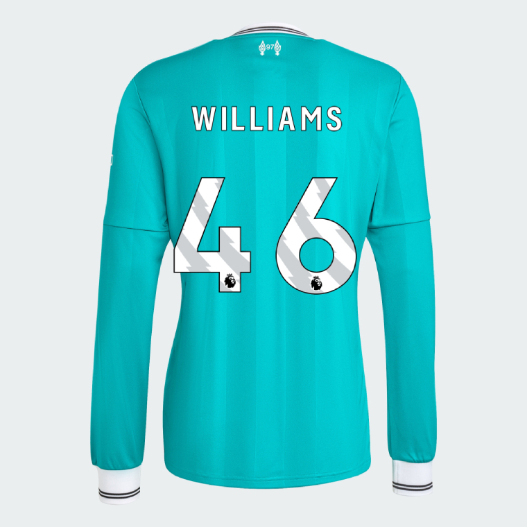 Liverpool Third Long Sleeve WILLIAMS 46 Jersey 25-26
