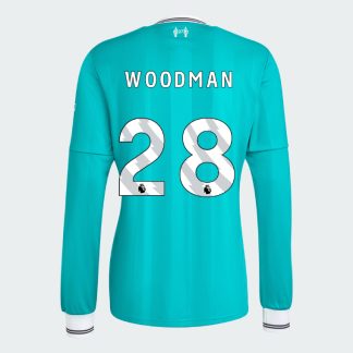 Liverpool Third Long Sleeve WOODMAN 28 Jersey 25-26