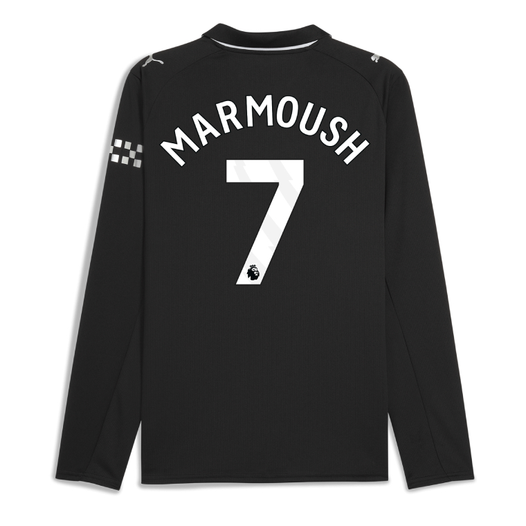 Manchester City Away Long Sleeve MARMOUSH 7 Jersey 25-26