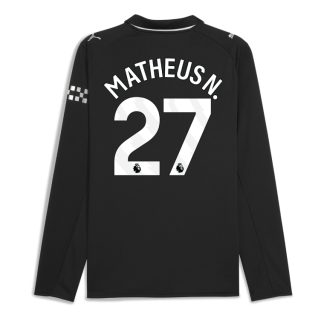 Manchester City Away Long Sleeve MATHEUS N. 27 Jersey 25-26