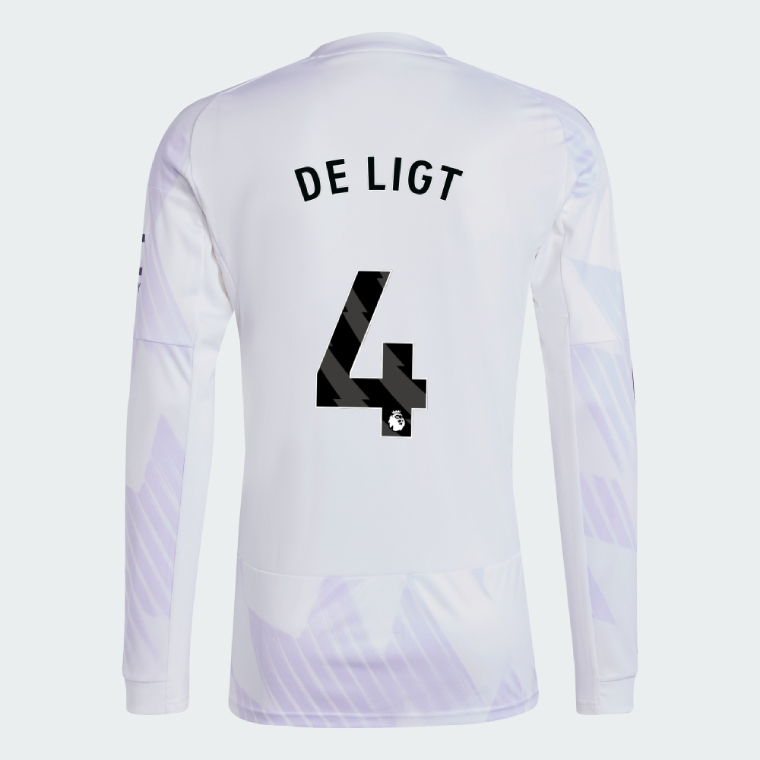 Manchester United Away Long Sleeve DE LIGT 4 Jersey 25-26