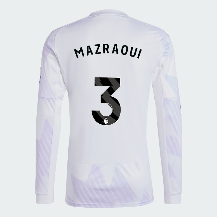 Manchester United Away Long Sleeve MAZRAOUI 3 Jersey 25-26