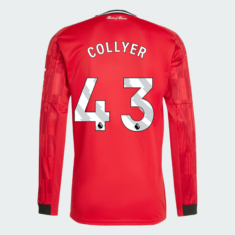 Manchester United Home Long Sleeve COLLYER 43 Jersey 25-26