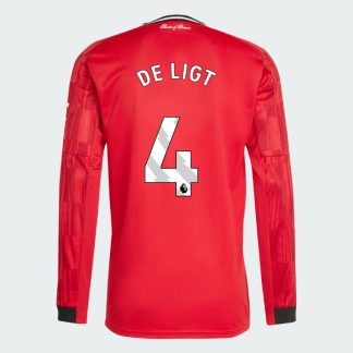 Manchester United Home Long Sleeve DE LIGT 4 Jersey 25-26