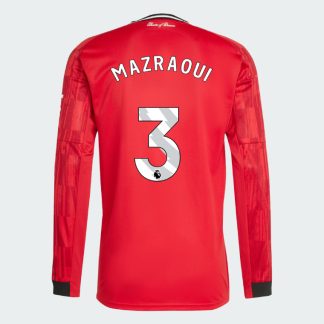 Manchester United Home Long Sleeve MAZRAOUI 3 Jersey 25-26