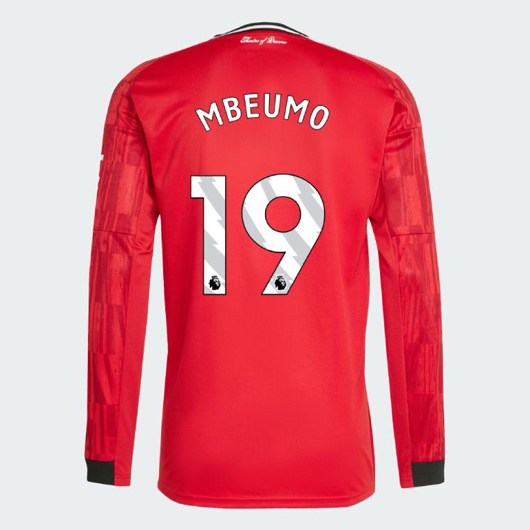 Manchester United Home Long Sleeve MBEUMO 19 Jersey 25-26