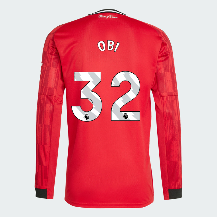 Manchester United Home Long Sleeve OBI 32 Jersey 25-26