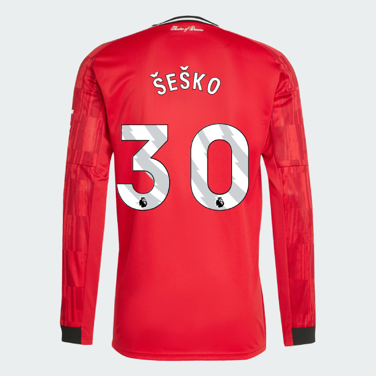 Manchester United Home Long Sleeve ŠEŠKO 30 Jersey 25-26