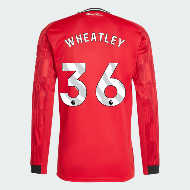 Manchester United Home Long Sleeve WHEATLEY 36 Jersey 25-26