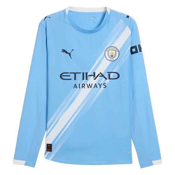 Manchester City Home Long Sleeve Jersey 25-26 (Player Version)