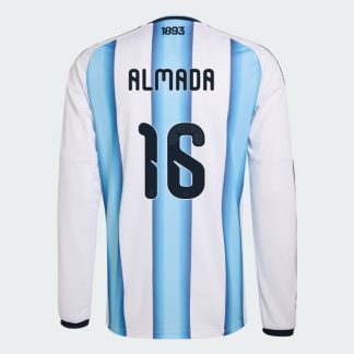 Argentina Home ALMADA 16 World Cup Long Sleeve Jersey 2026 (Player Version)