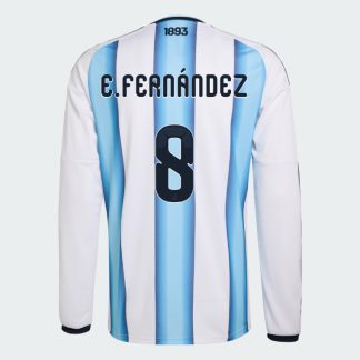 Argentina Home E. FERNÁNDEZ 8 World Cup Long Sleeve Jersey 2026