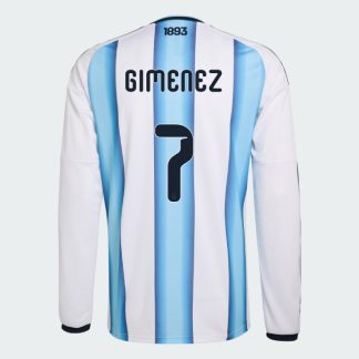 Argentina Home GIMENEZ 7 World Cup Long Sleeve Jersey 2026 (Player Version)