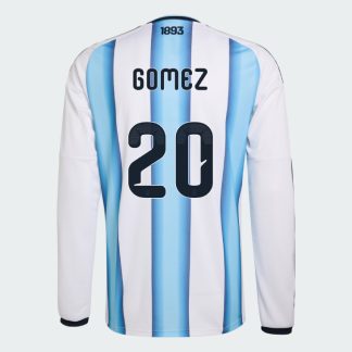 Argentina Home GOMEZ 20 World Cup Long Sleeve Jersey 2026