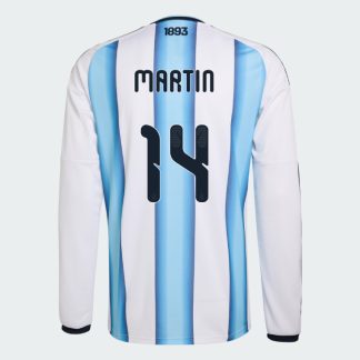 Argentina Home MARTIN 14 World Cup Long Sleeve Jersey 2026 (Player Version)