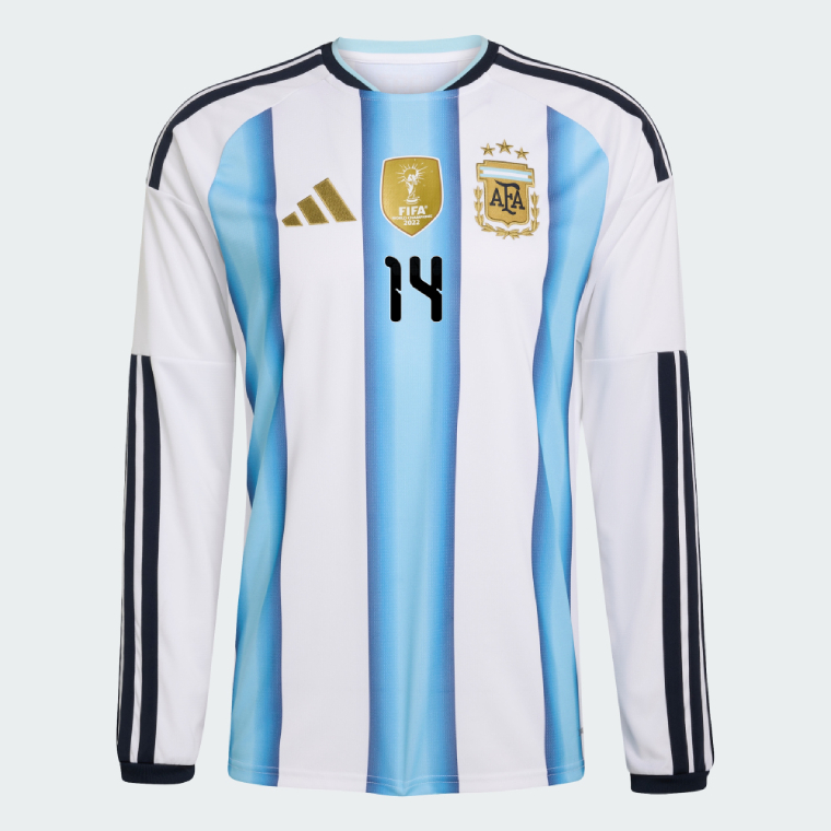 Argentina Home PALACIOS 14 World Cup Long Sleeve Jersey 2026 (Player Version)