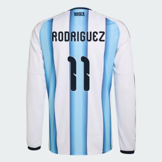 Argentina Home RODRIGUEZ 11 World Cup Long Sleeve Jersey 2026 (Player Version)