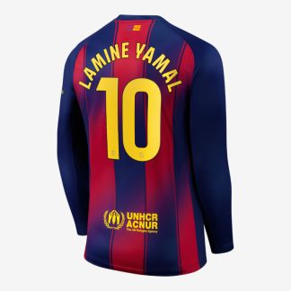 Barcelona Home Long Sleeve LAMINE YAMAL 10 Jersey 25-26