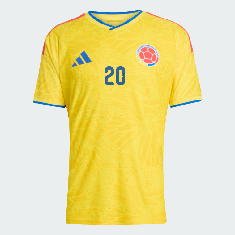 Colombia Home QUINTERO 20 World Cup Jersey 2026 (Player Version)