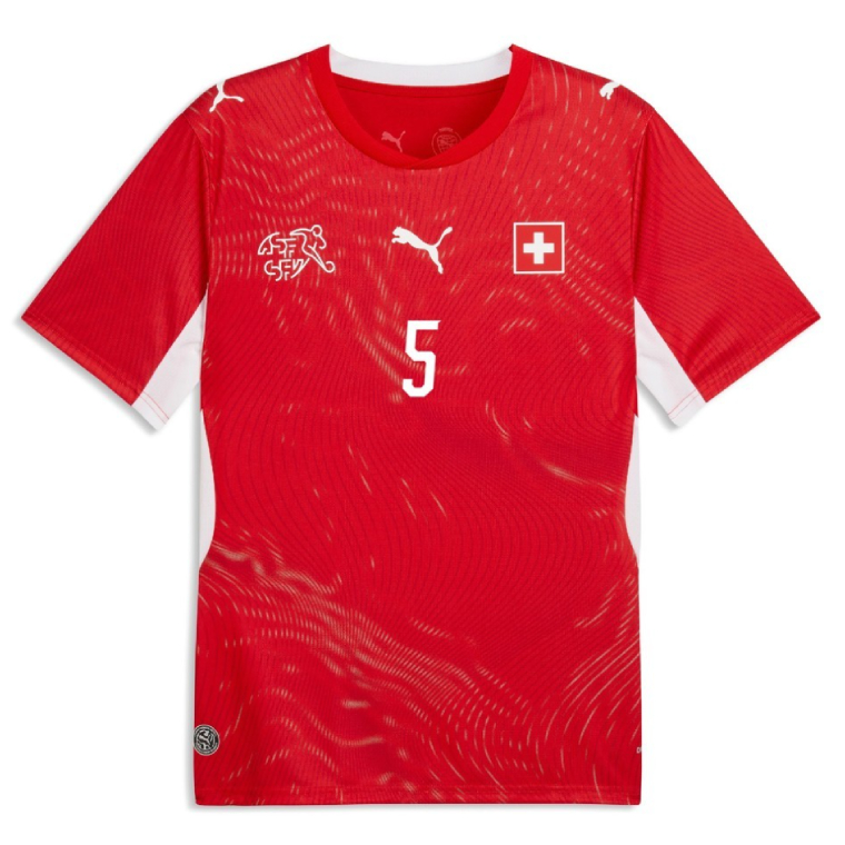 Switzerland Home AKANJI 5 World Cup Jersey 2026