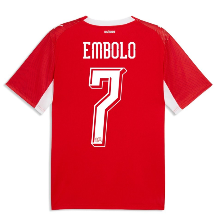 Switzerland Home EMBOLO 7 World Cup Jersey 2026